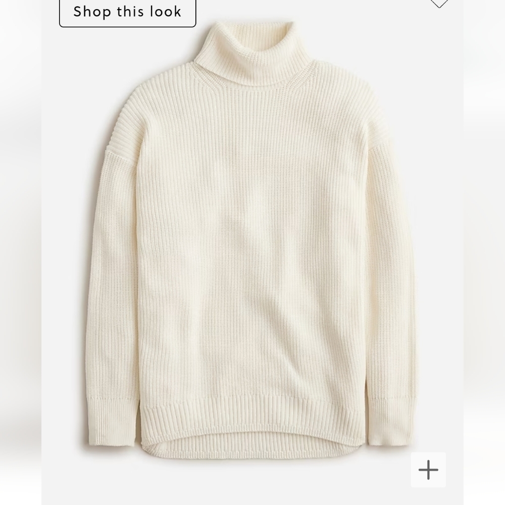 NWT GRAY J. Crew Cashmere/Cotton Blend Turtleneck 3x